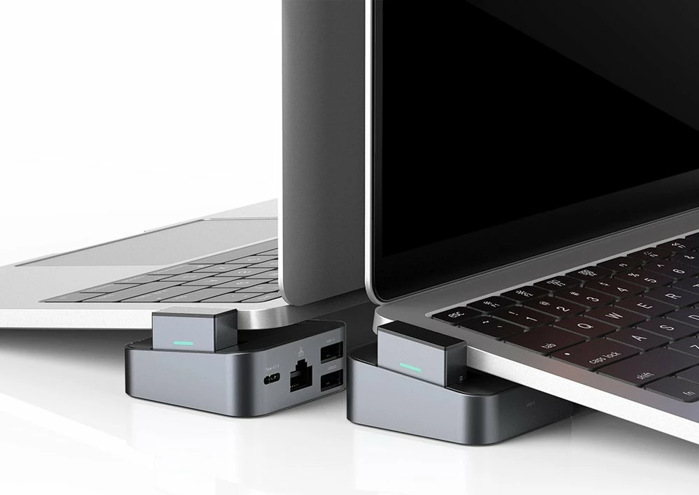 HUB multifunksional Joyroom S-H121, për MacBook Pro, 8 porta, Thunderbolt 3, Gri