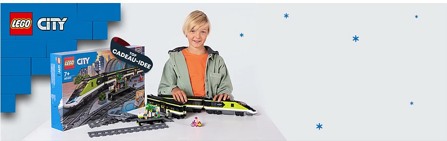 Set ndërtimi LEGO City Express Passenger Train, 7 vjeç e lart, plastik, 764 pjesë, shumëngjyrësh