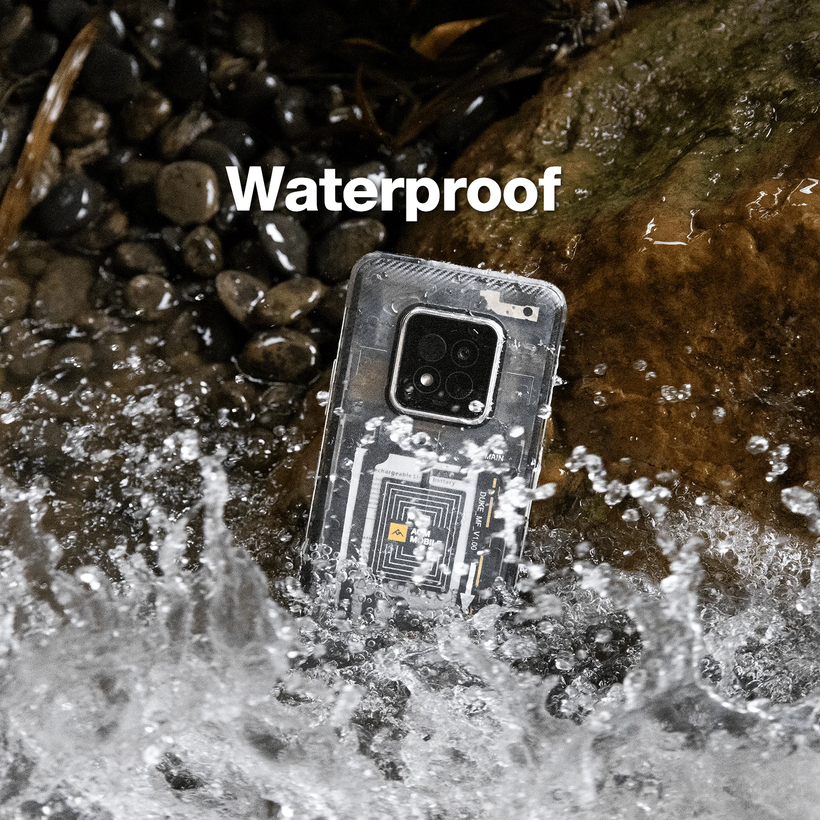 Celular AGM X6 Phantom 5G 8GB/128GB Dual SIM Android 14 6.78\" FHD+ kamerë 50MP Dual AI, i zi