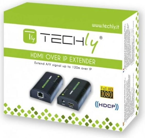 Adapter HDMI Extender/Splitter Techly 306004, deri 120m, mbi IP, e zezë