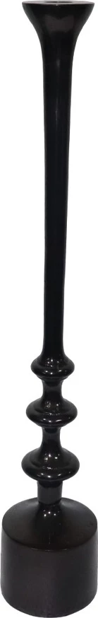 Mbajtëse qirinjsh SIDIA, alumin, ngjyrë e zezë me shkëlqim, 9.5x9.5x55cm