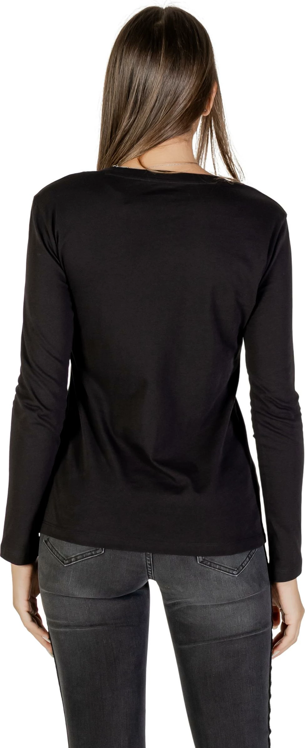 Maicë me mëngë të gjata për femra Armani Exchange XW001456 AF10356, e zezë-ari [Madhësia: XXL]
