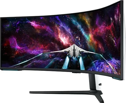 Monitor Samsung Odyssey Neo G9 G95NC, 57", VA i lakuar, Dual UHD, 1ms, 240Hz, HDR10+, bardhë-zi