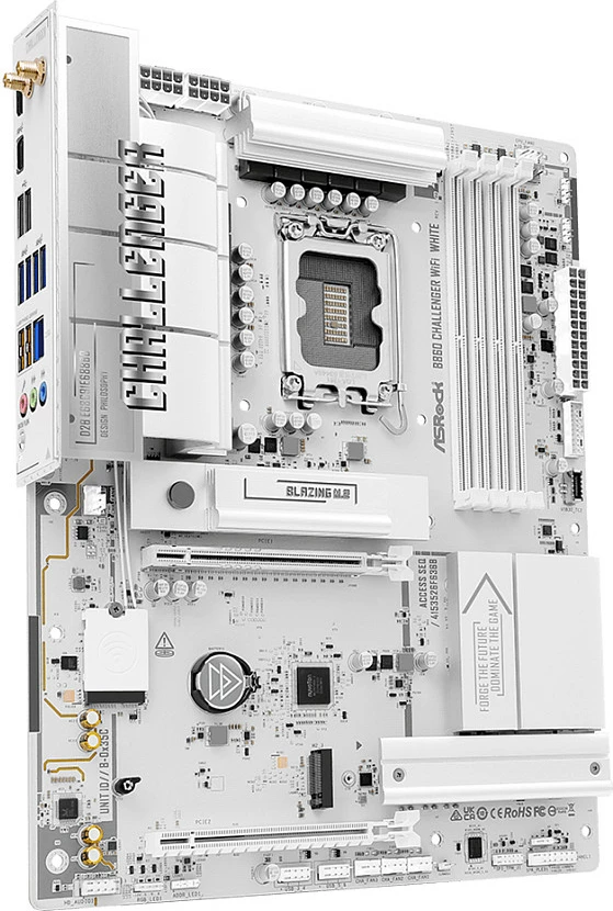 Pllakë amë ASRock B860 Challenger WiFi, Socket Intel LGA1851, DDR5, ATX, e bardhë