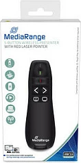 Prezenter wireless MediaRange MROS220, RF USB, laser i kuq, 15m, i zi