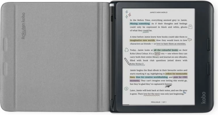 Mbështjellës për e-book reader, Kobo SleepCover Libra N428-AC-BK-N-PU, folio me funksion sleep/wake, ngjyrë e zezë