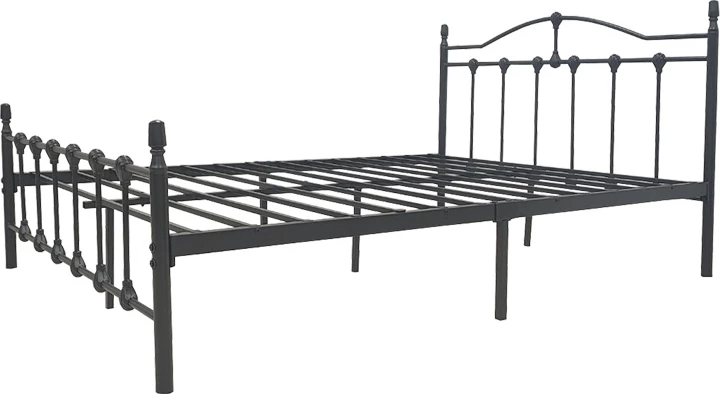 Krevat metalik Wotso, ngjyrë e zezë, 150x200cm