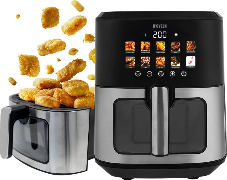 Fritezë me ajër të nxehtë N'OVEEN AF770 X-LINE, e zezë, argjendtë