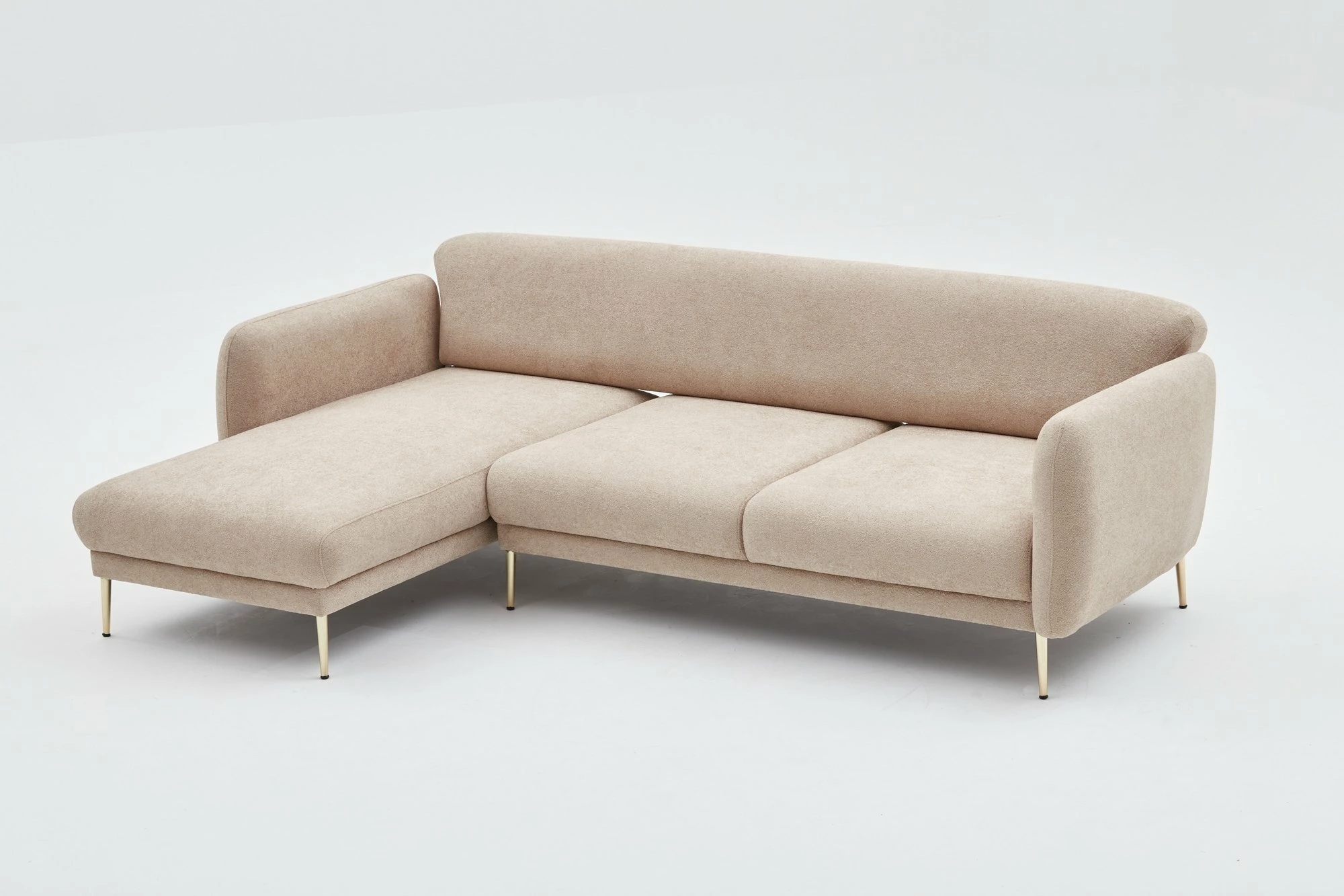 Kënd-sofë krevati Atelier del Sofa, Simena majtas, bezhë