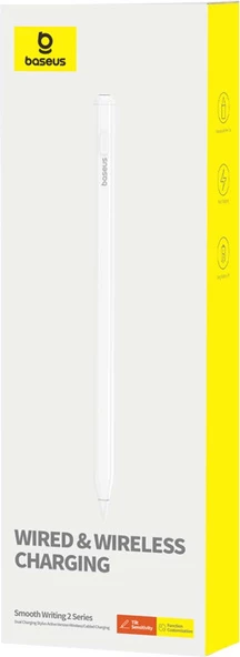 Stylus Baseus Smooth Writing 2 Overseas Edition për iPad, majë e zëvendësueshme, LED, i bardhë