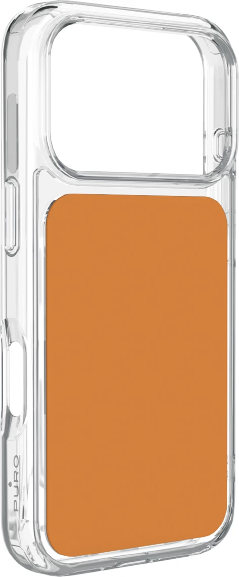 Mbështjellës Puro Plate Mag për iPhone 17 Pro, MagSafe, PU, portokalli