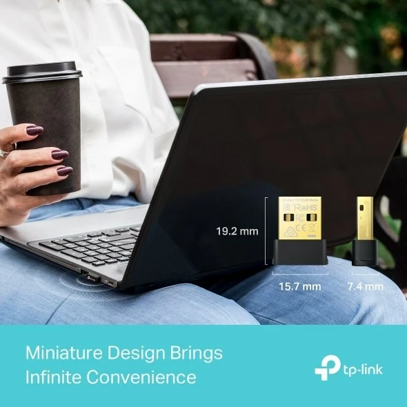 Kartë rrjeti USB TP-Link Archer TX10UB Nano, 600 Mbit/s, E zezë