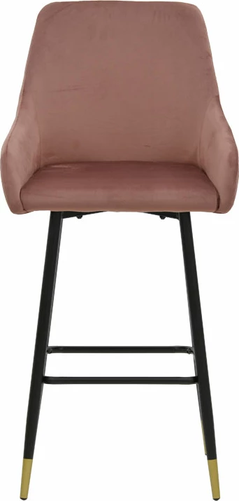 Karrige për bar Lithe metal ngjyrë ari e zezë-kadife mollë e kalbur 47x44x98cm