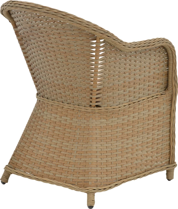 Karrige për kopsht Hadrian rattan kafe-textilene bezhë 57x70x85cm