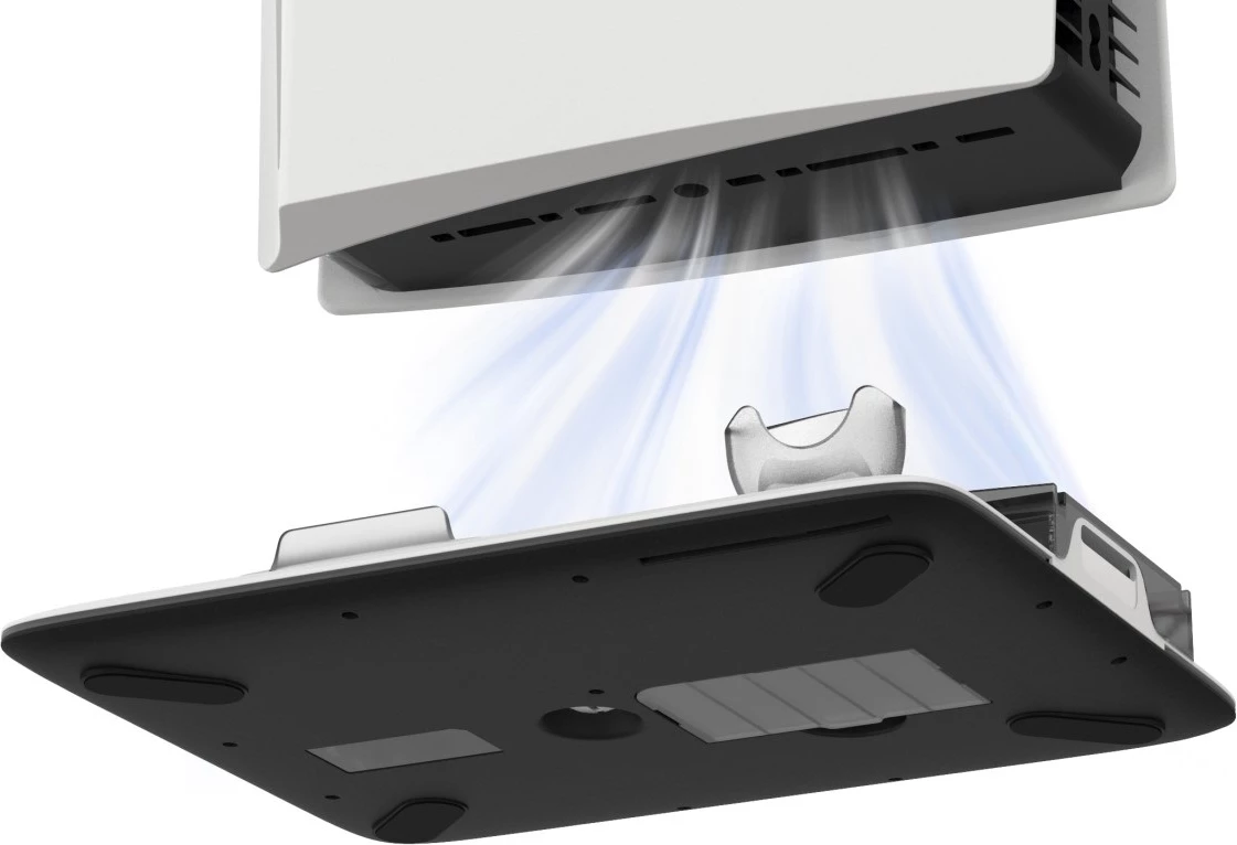 Stendë karikimi multifunksionale MAXX TECH PS5 Standard & Slim DLX me LED dhe ventilator ftohës, kit
