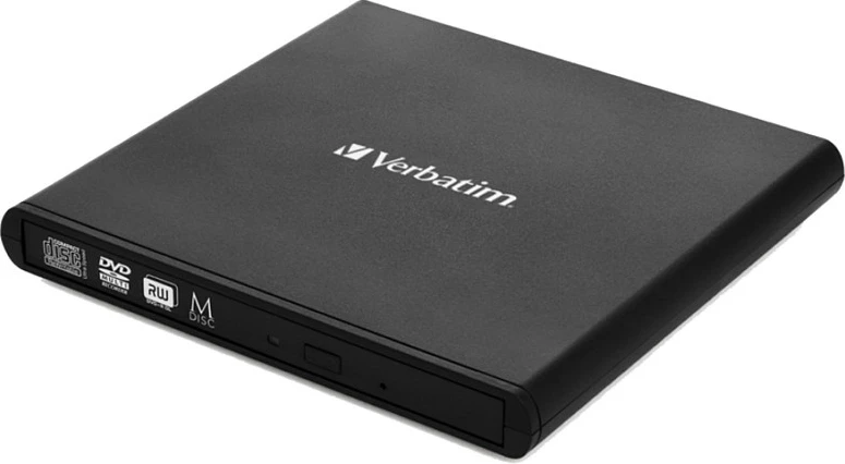 Shkrues i jashtëm CD/DVD Verbatim Slimline, DVD±RW, USB 2.0, për laptop, i zi