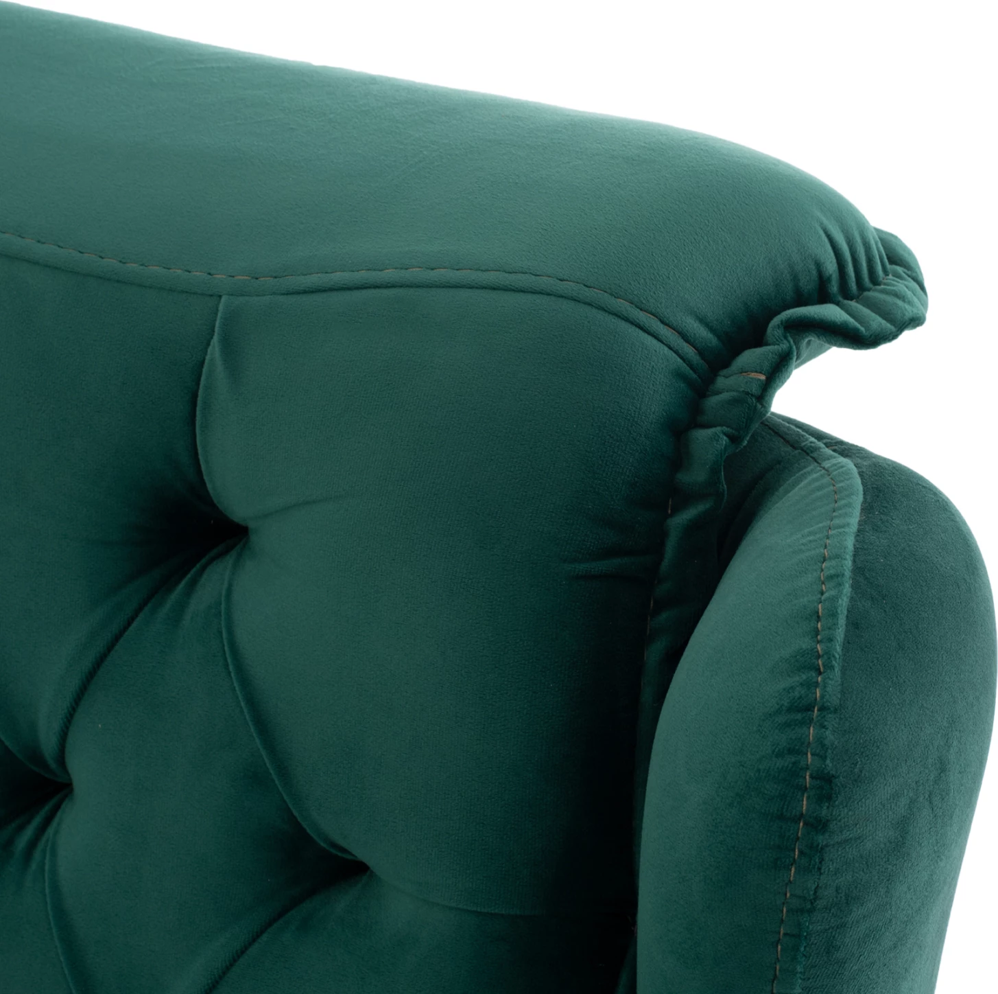 Karrige e butë BENNINGTON, ngjyrë jeshile cypress, 75x100x100cm