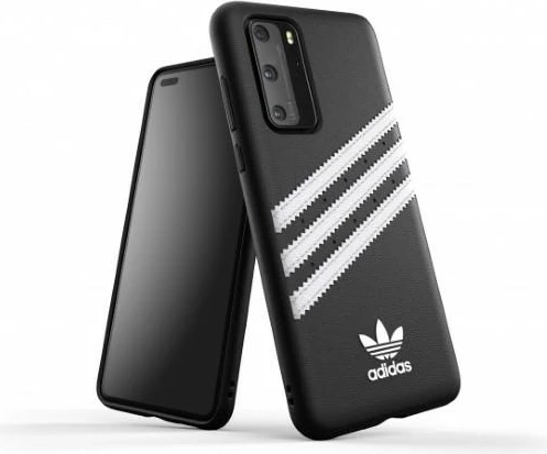 Mbështjellës Adidas OR Moulded PU SS20 për Huawei P40, zi-bardhë