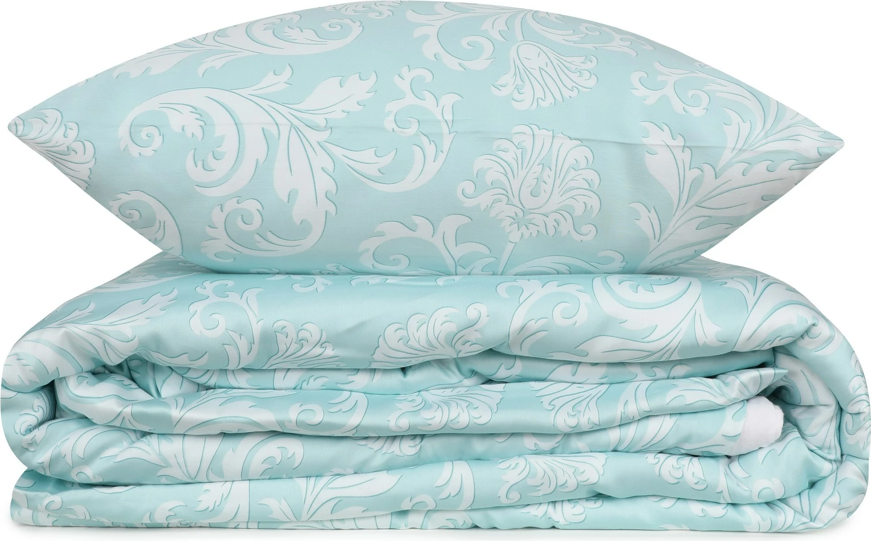 Set mbulesë jorgani njëpersonësh satin, Verano, ngjyrë mint