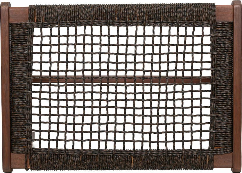 Stool Mesh, ngjyrë kafe antike, dru arre, 57x41x35.5cm