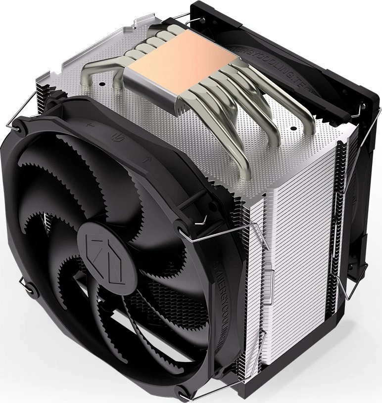 Ftohës procesori Endorfy Fortis 5 Dual Fan EY3A009, 2x fan 120/140mm PWM, TDP 220W, argjendtë/zezë