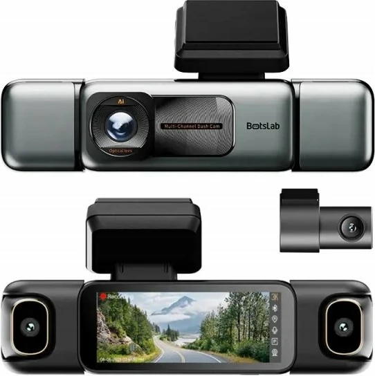 Dashcam Botslab G980H 4CH 3K me GPS, Wi‑Fi 5.8GHz, ekran me prekje 3.18", Argjend/e zezë
