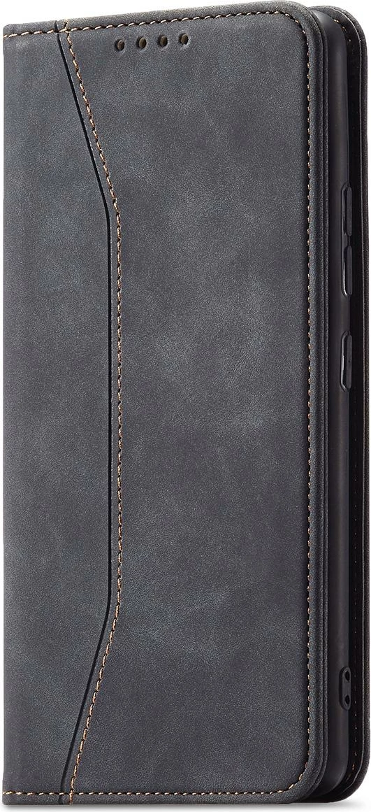 Mbështjellës Hurtel Magnet Fancy Case për Samsung Galaxy S22+, me portofol dhe qëndrim, e zezë