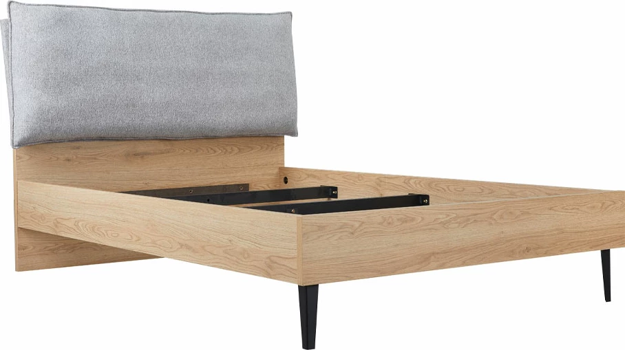 Krevat Neon për dyshek 120x200cm, gri, natyral, 127x210x101