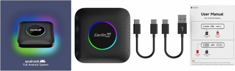 Adapter për makinë CARLINKIT TBOX Ambient 8GB/128GB, i zi