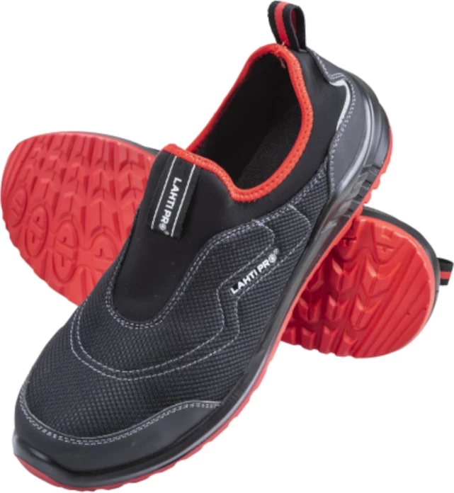 Këpucë pune mbrojtëse LAHTI PRO L3042844 nr. 44 S1P SRC, zi/kuqe