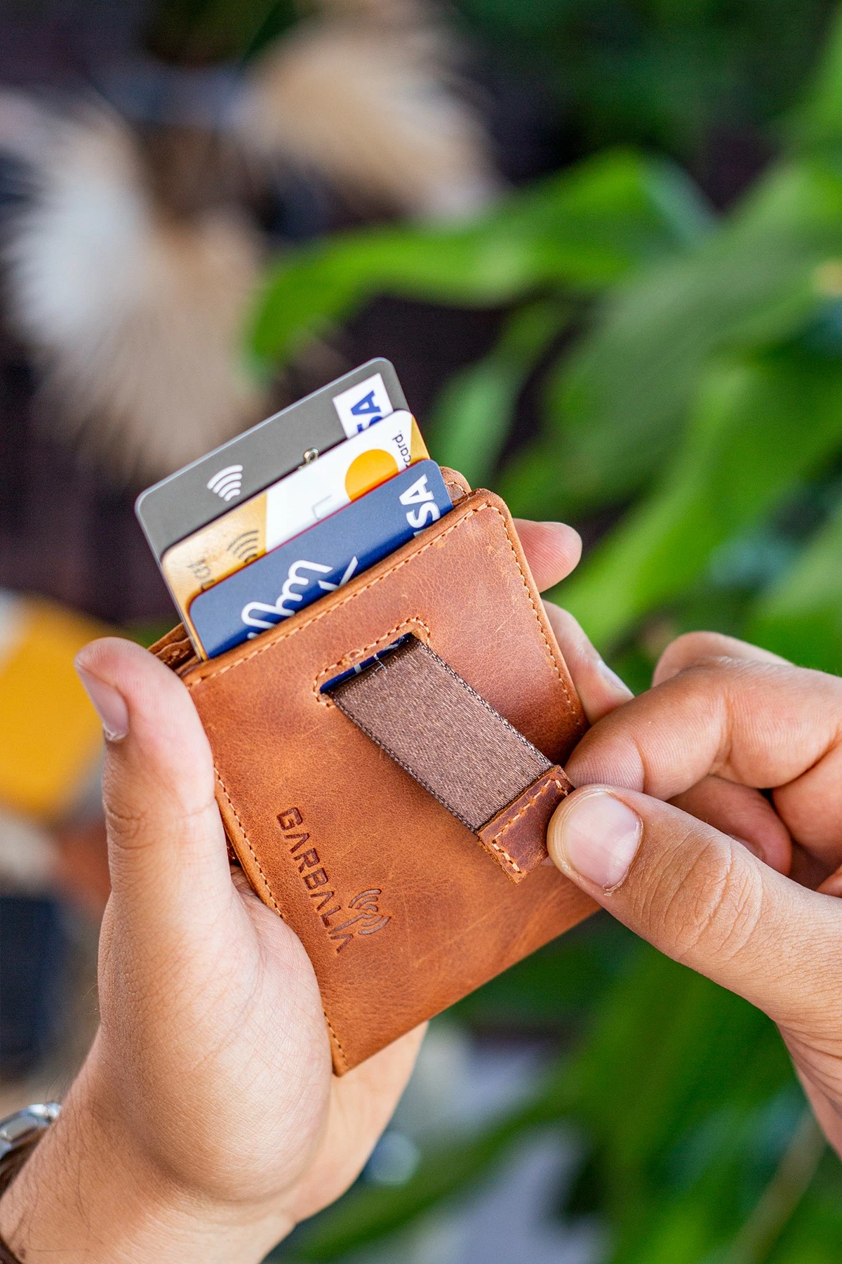 Portofol për meshkuj, lëkurë natyrale, ngjyrë tan, Celtic Crazy, Zoozie Bags