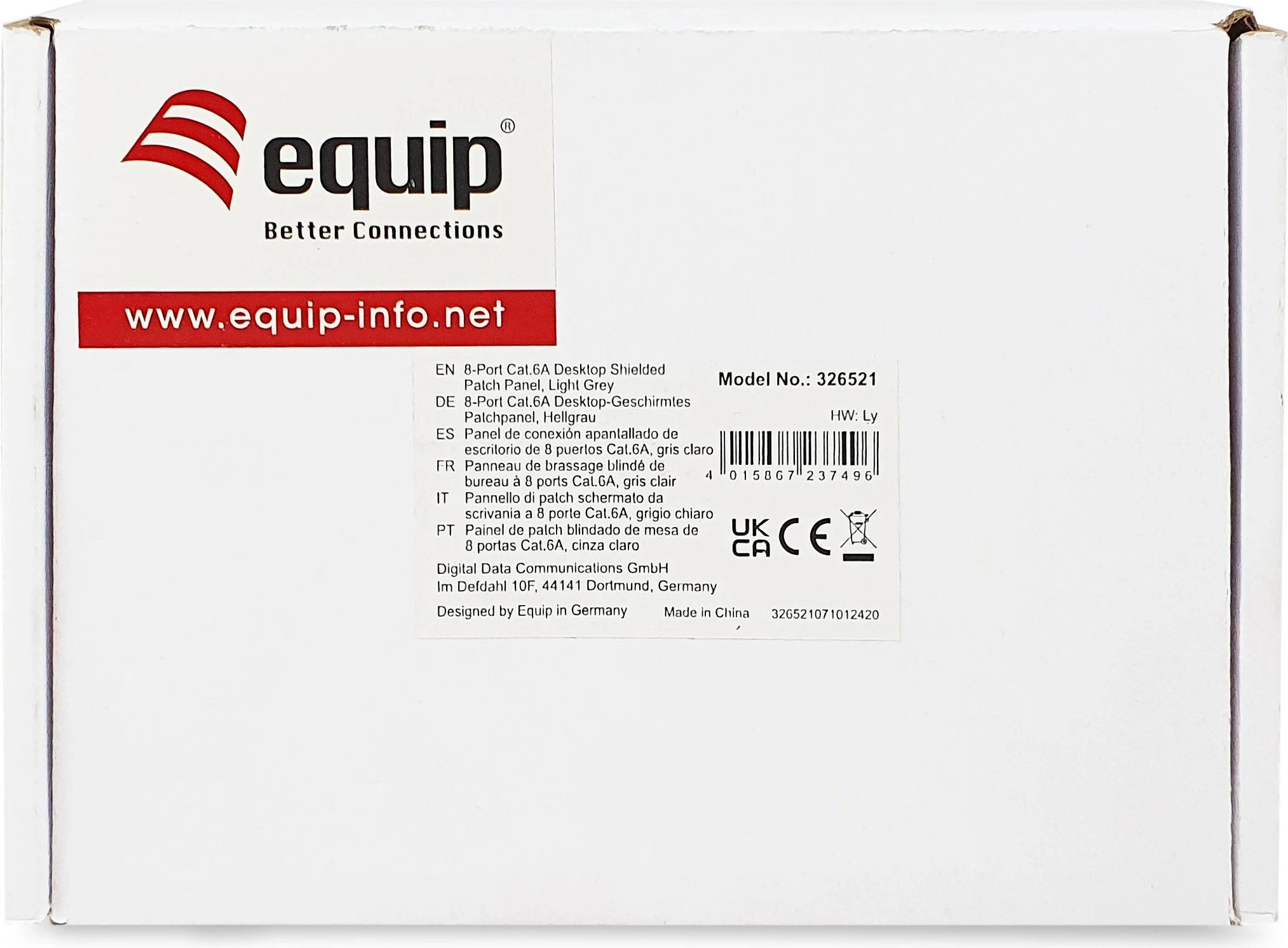 Switch Equip 326521, 8 porte, 10GBase-T, RJ-45, Cat6a, gri