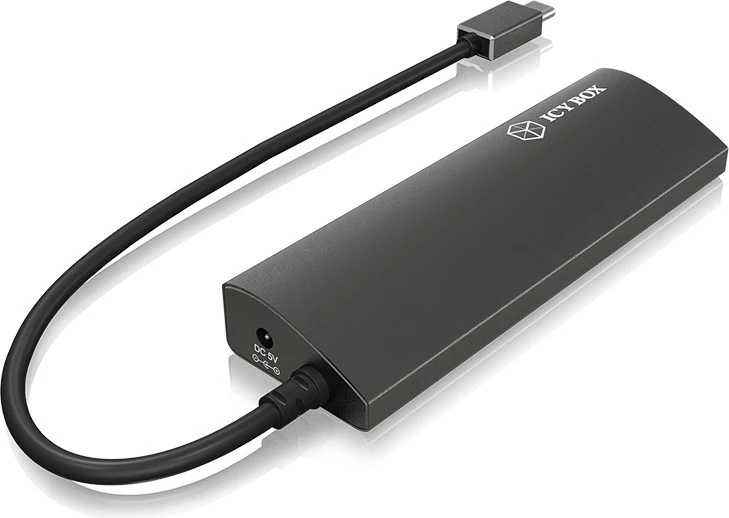 Hub USB ICY BOX IB-AC6405-C, USB 3.2 Gen 1, 5000 Mbit/s, Anthracite