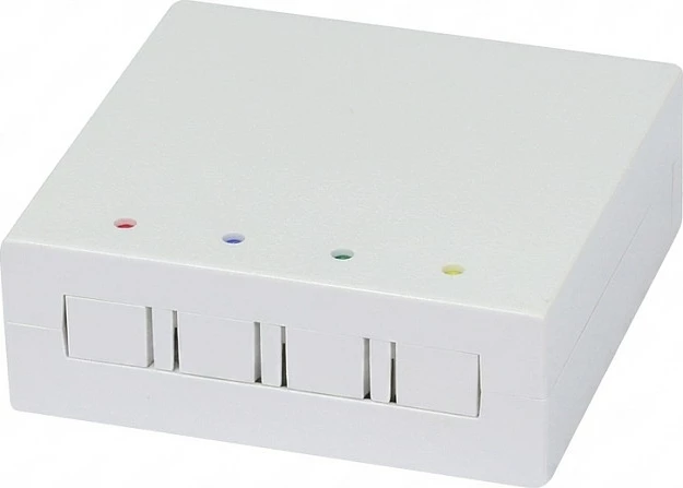 Kuti muri FTTH Synergy21 LWL-FTTH, 4 adaptorë SC-S/LC-D, 80x80mm, e bardhë