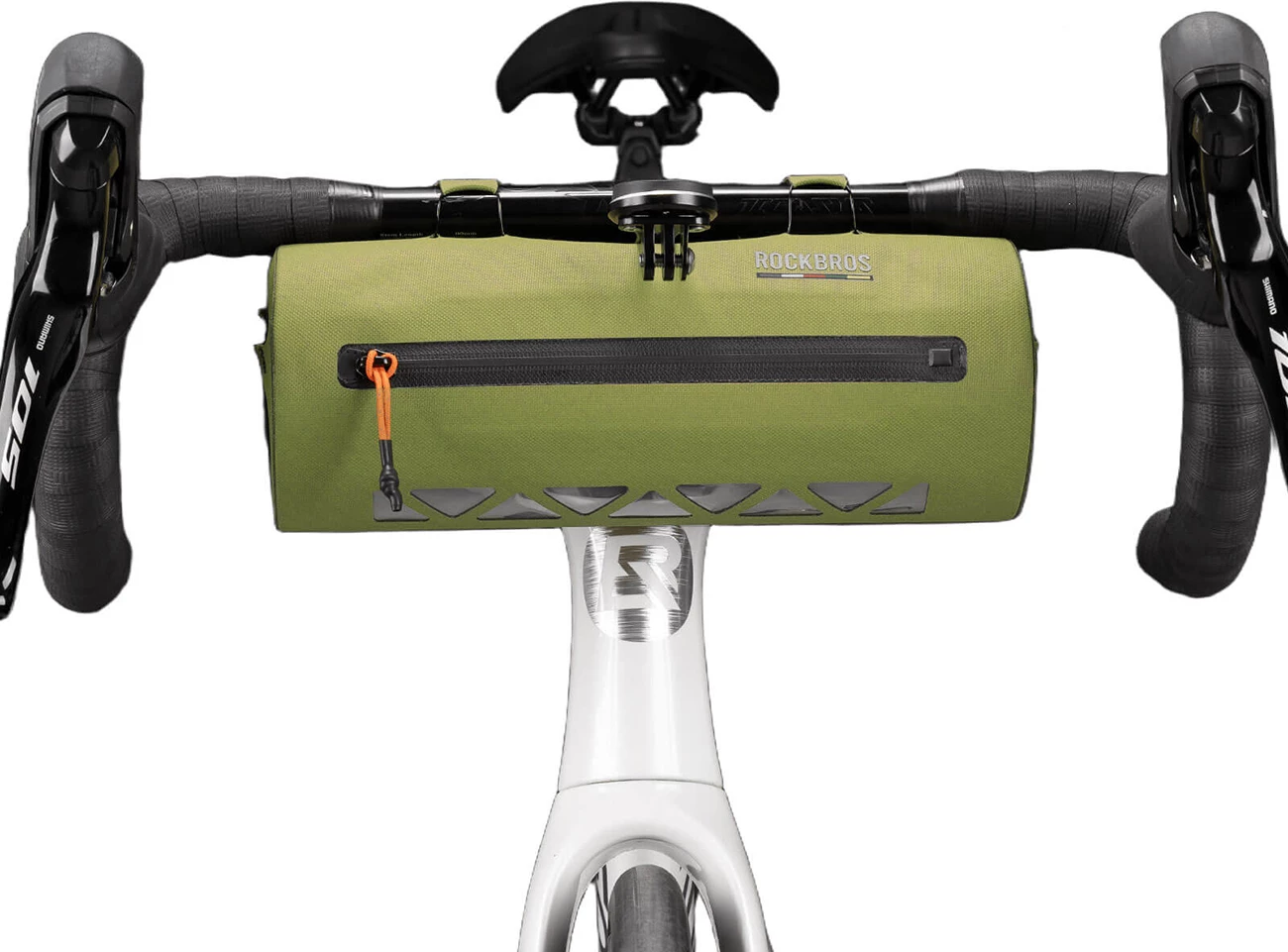 Çantë timoni për biçikletë Rockbros AS-145 ROAD TO SKY 2L waterproof, e gjelbër