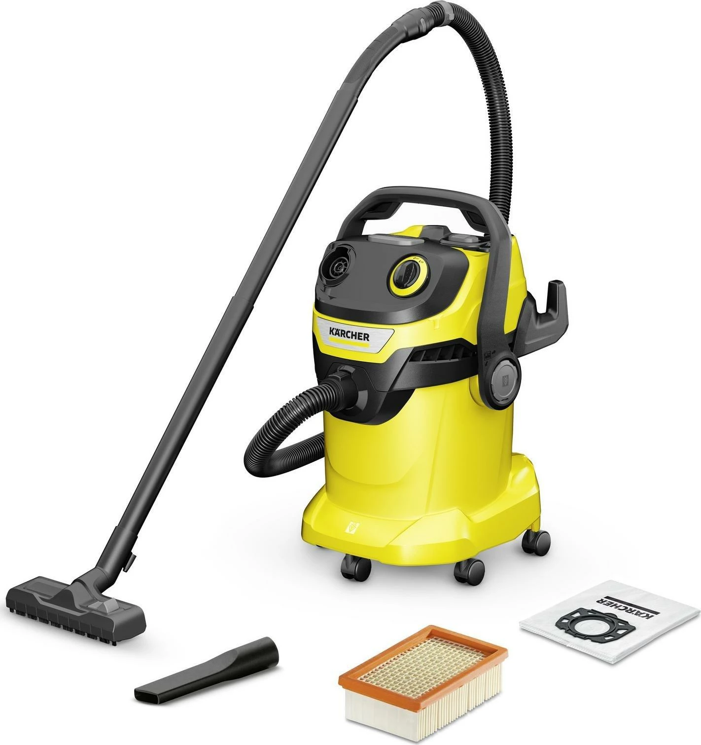 Fshesë me korrent Karcher WD 5 V-25/5/22 (1.628-300.0) 25L 1100W, e verdhë