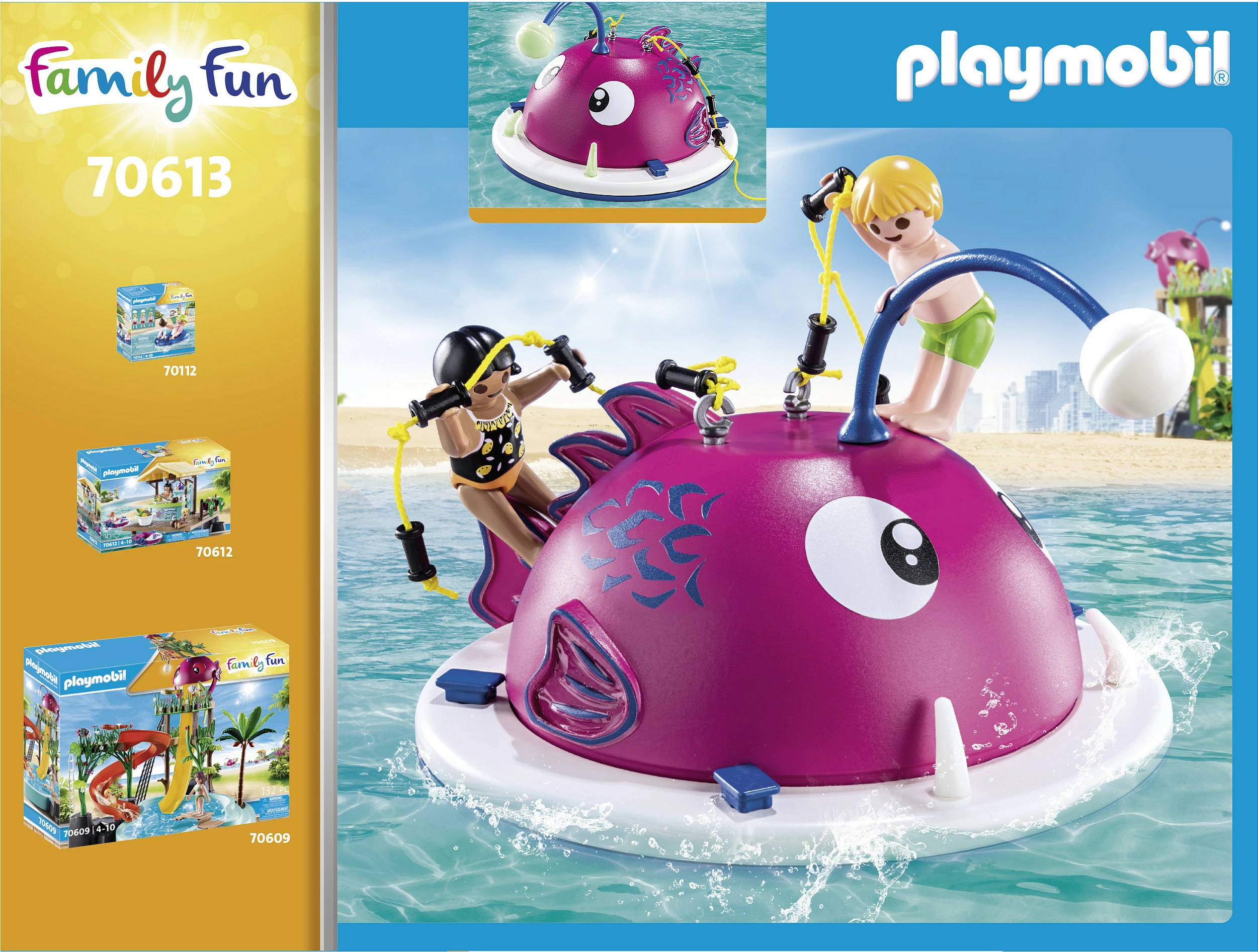 Set lodër Playmobil Family Fun 70613, ishull ngjitës për not, 24 pjesë, 4-10 vjeç, shumëngjyrësh