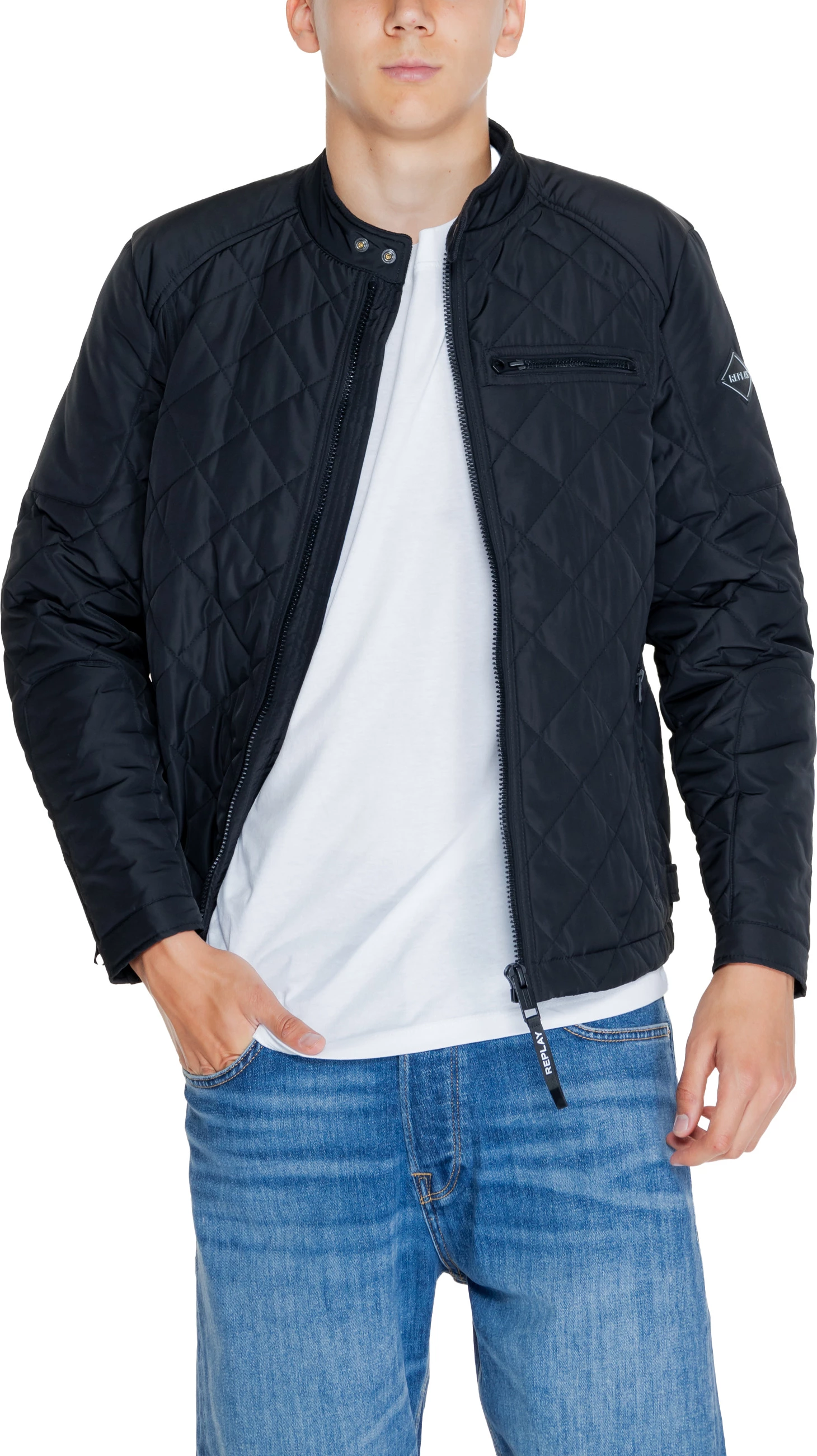 Jakne për meshkuj Replay Poly Oxford M8000.000.84442, e zezë [Madhësia: XXXL]
