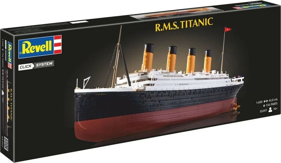 Model plastik anije, Revell RMS Titanic REV-05497, shkallë 1:600, 156 pjesë, gjatësi 44.8 cm, shumëngjyrë