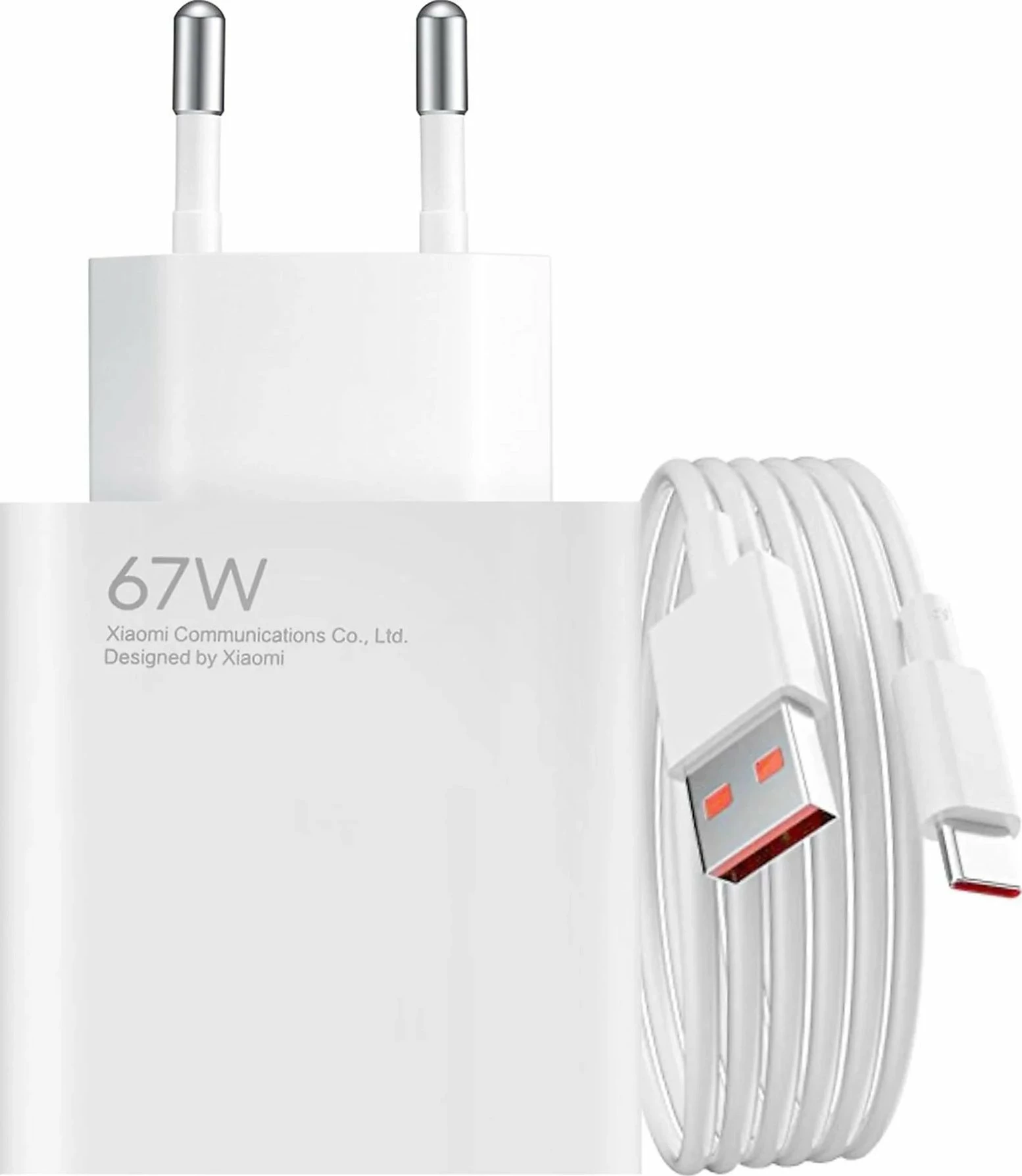 Karikues Xiaomi HyperCharge 67W USB-A MDY-12-EH (BHR6035EU), i bardhë, me kabllo USB-C 1 m