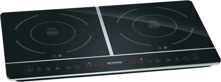Pllakë e dyfishtë induksioni Severin DK 1031 (DK1031), 2 zona, 10 nivele fuqie, deri 240°C, e zezë