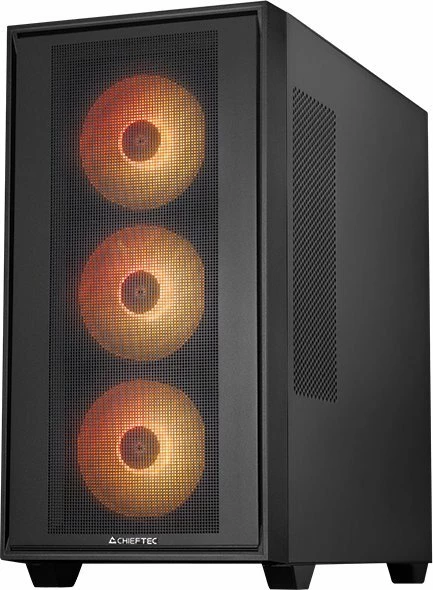 Kasë Chieftec Hunter 3 GS-03B-OP Midi Tower ATX/eATX, 4x A-RGB fan, USB-C, e zezë