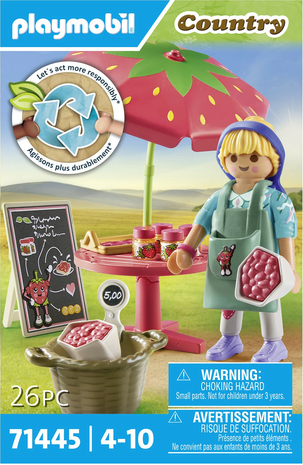 Set lodrash Playmobil Country 71445 Marmeladenstand, 26 copë, 4-10 vjeç, shumëngjyrësh