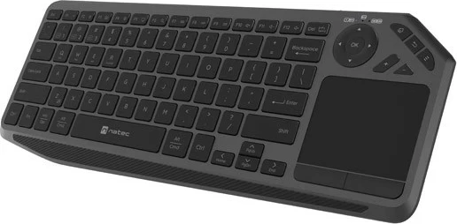 Tastierë Natec Turbot 2, wireless, touchpad, slim, 75%, e zezë