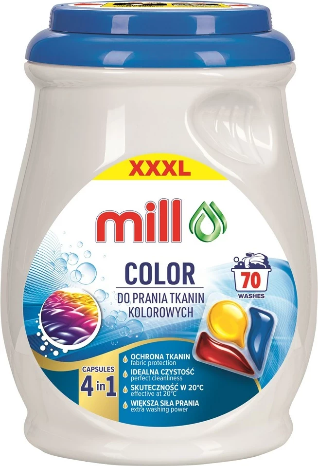 Kapsula për larje rrobash me ngjyra MADONIS MILL PROFESSIONAL 3-chamber, 70 copë