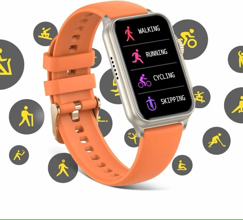 Smartwatch për femra Rubicon, zi/kaltër e errët