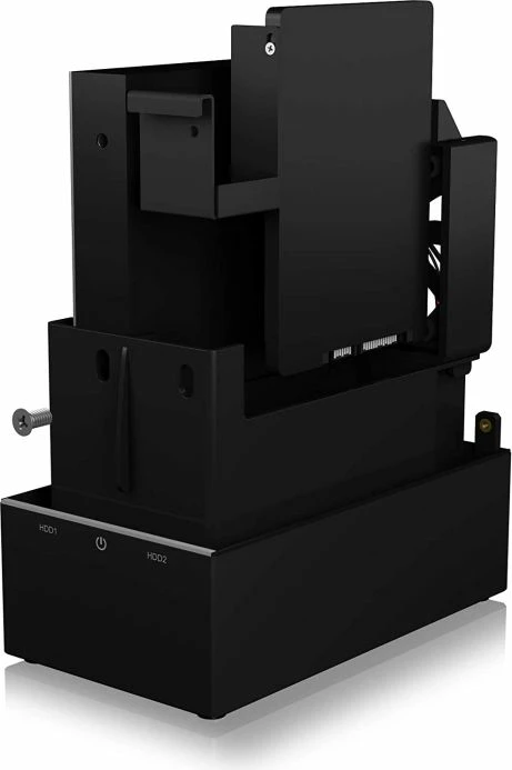 Kasë e jashtme RAID ICYBOX IB-RD3621-C31 për 2x 2.5"/3.5" SATA HDD/SSD, USB-C (USB 3.2 Gen 2 10 Gbit/s), e zezë