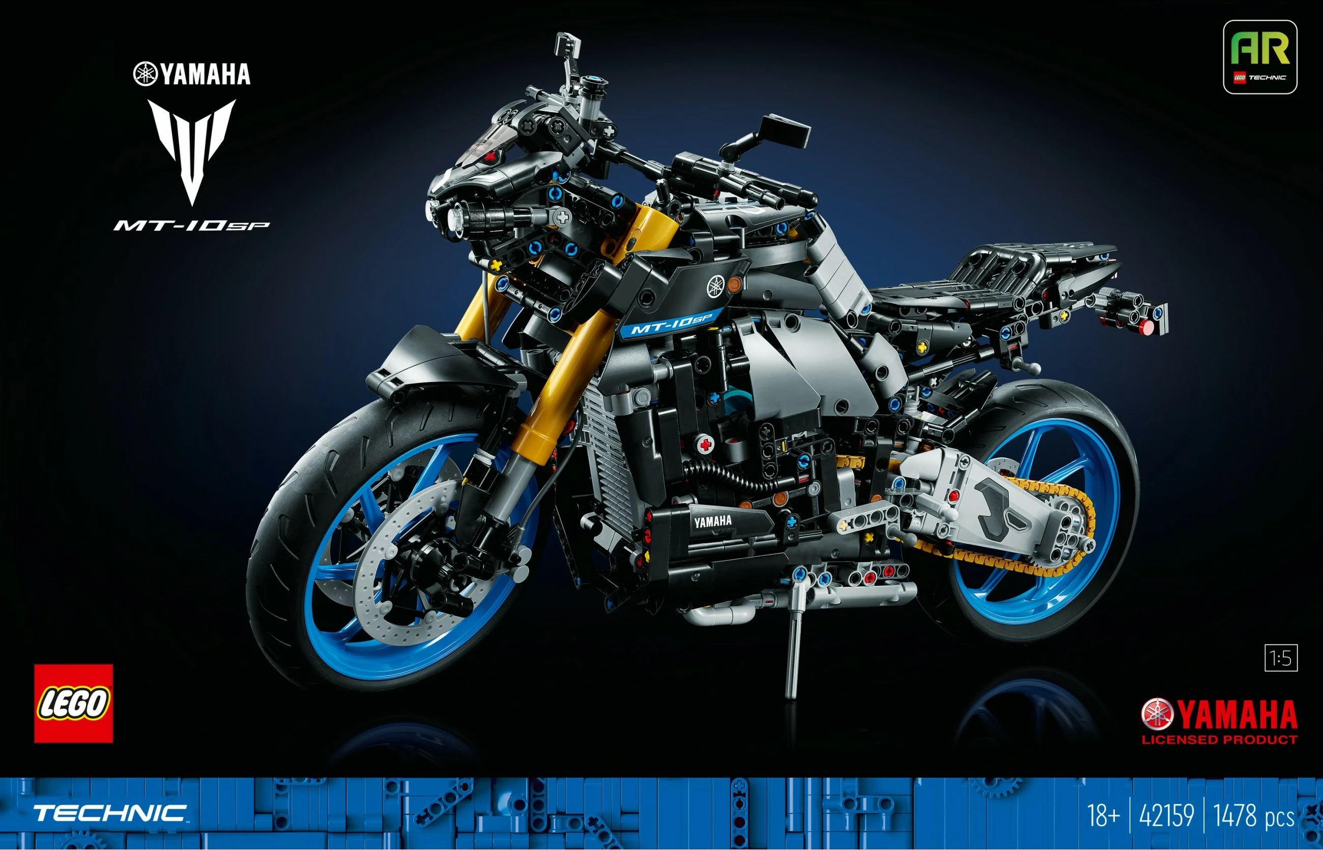 Set ndërtimi LEGO Yamaha MT-10 SP, 1478 pjesë, shumëngjyrësh