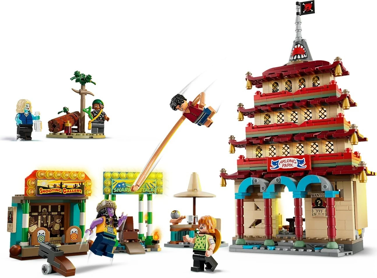 Set LEGO One Piece 75638 Battle at Arlong Park me 5 minifigura