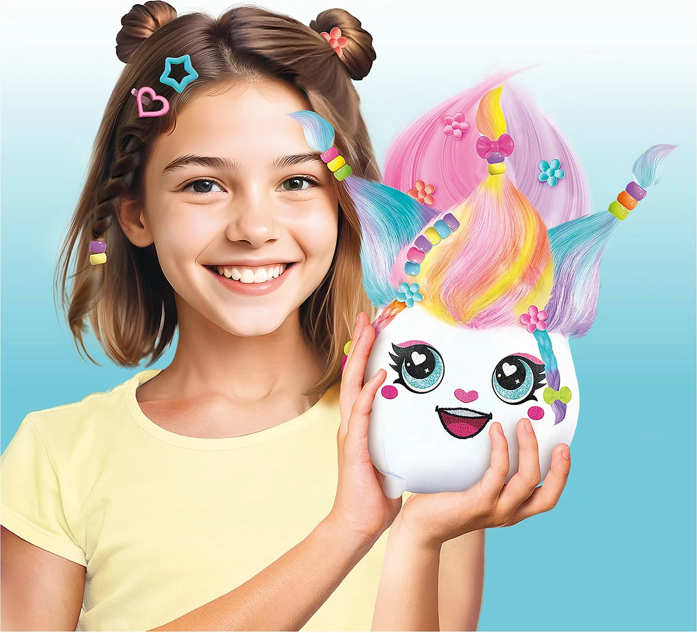 Set lodër sallon stilimi flokësh Canal Toys Airbrush Plush AIR 044, 148 pjesë, për fëmijë 6+, shumëngjyrësh